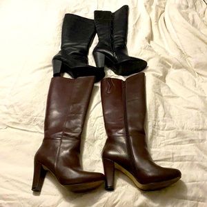 High leather boots